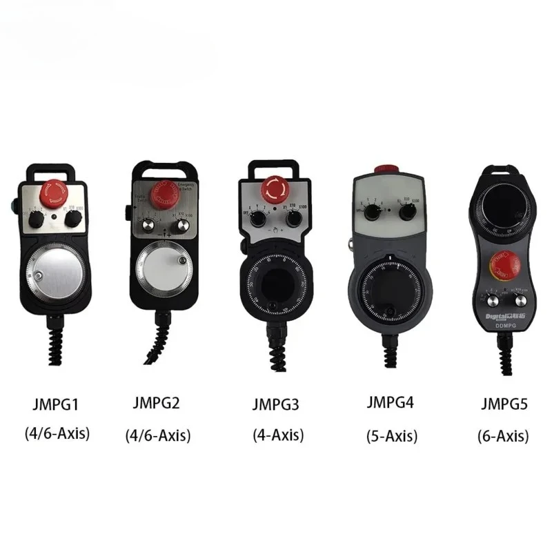 CNC 4/5/6-axis mpg pendant handwheel manual pulse generator with emergency stop for Siemens Mitsubishi Fanuc system