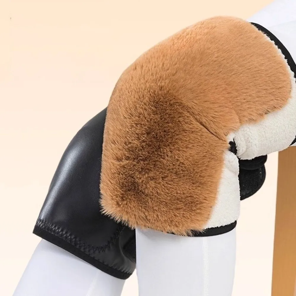 Nuove ginocchiere in PU impermeabili mantengono calde maniche al ginocchio resistenti al freddo aggiungendo maniche di compressione per gambe in velluto autunno e inverno