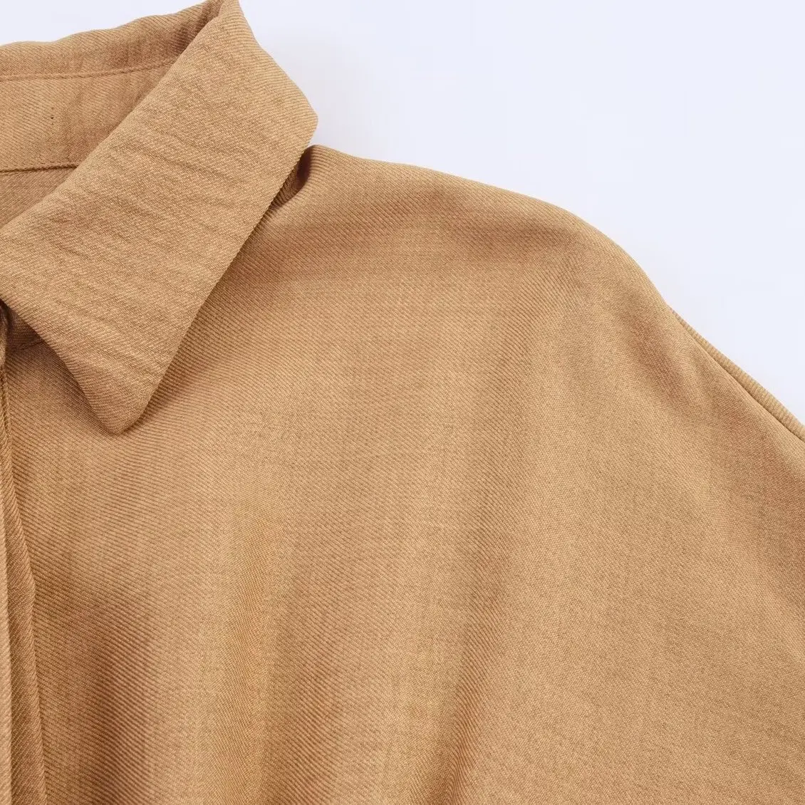 ZBZA Primavera Nuove Donne Faion Design Ricamato Scava fuori Pendolari Sle irt Casual Loose Fit Lungo Sve Ne