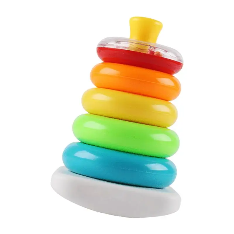 Stacking Rings Baby Toy Colorful Baby Stacking Cups Educational Learning Play Building Game For Ages 6 Months Boys Girls Outdoor
