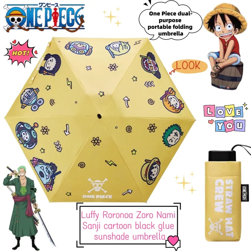 

Новый креативный портативный складной зонт One Piece с Луффи, Ророноа Зоро, Нами, Санджи, милый аниме-аксессуар