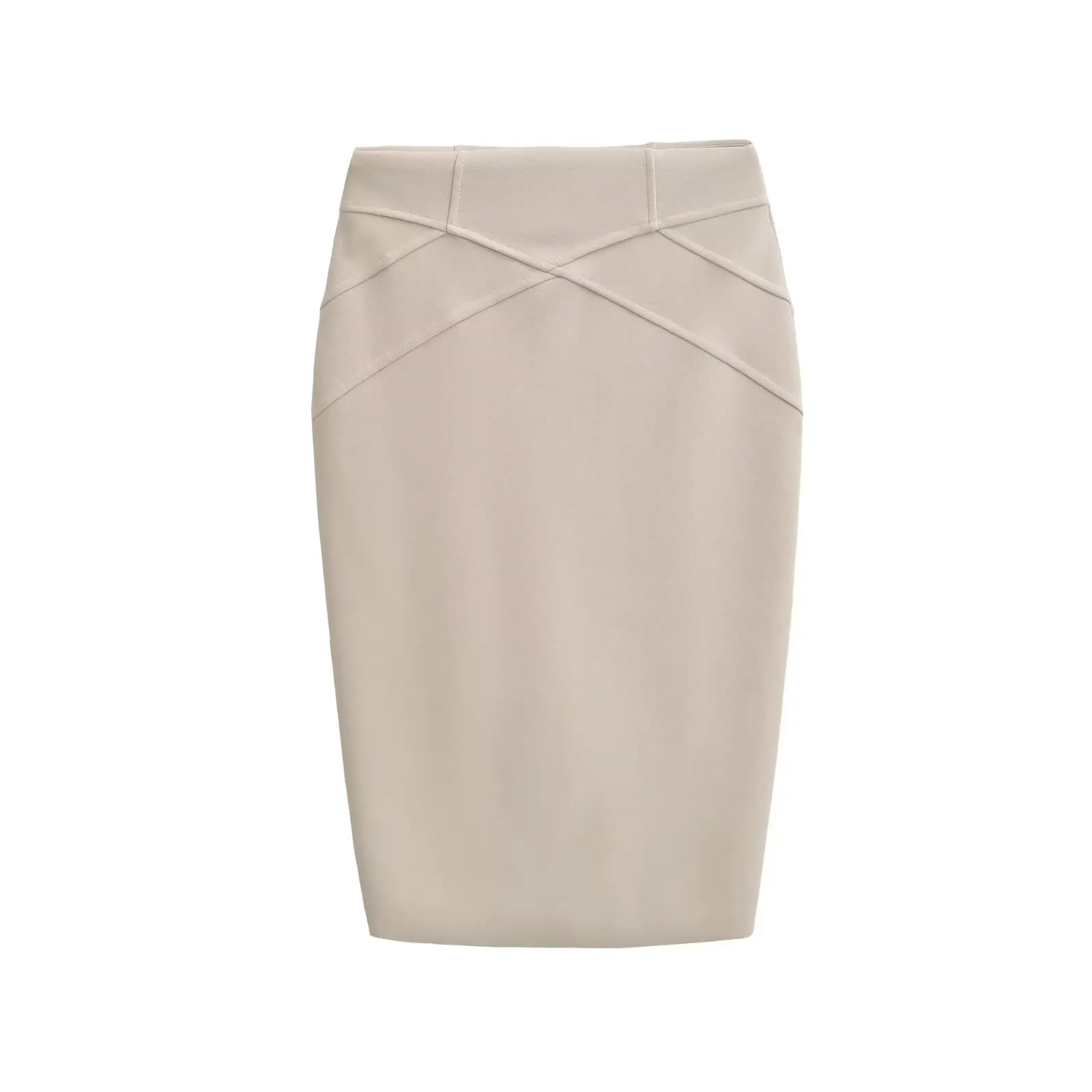 ارتفاع الخصر Bodycon تنورة المرأة Faionable تخفيف Sle مبطن الربط تنورة البوليستر النايلون سستة با افتتاح