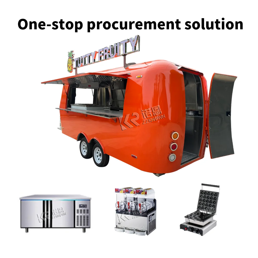 รถเข็นขายอาหารแบบเคลื่อนที่ได้ตู้ไอศกรีมตู้ขายอาหารมีช่องสแตนเลสแบบมีจุดออสเตรเลียมาตรฐาน