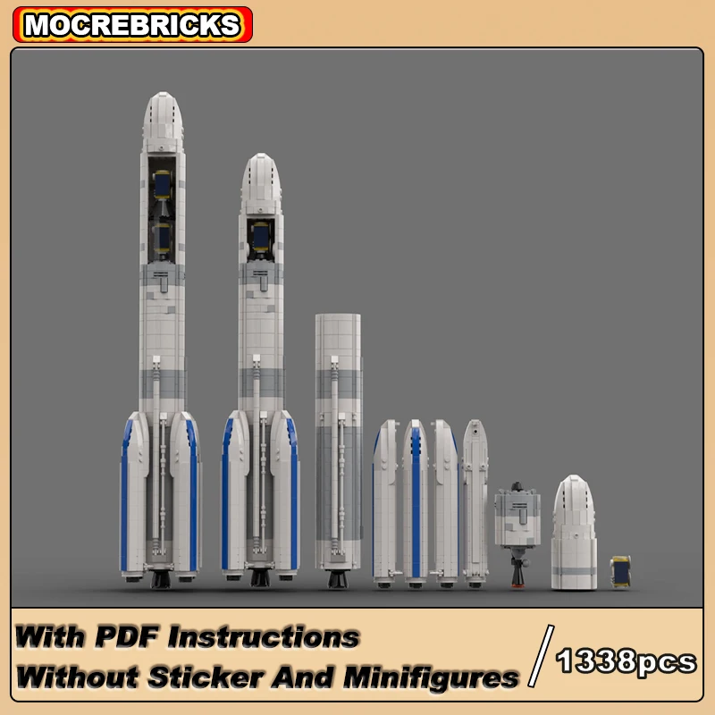 MOC Building Blocks Veicolo di lancio dello spazio pesante europeo Arianespace Ariane 6 Razzo ad alta tecnologia Modello tecnico Puzzle Mattoni Giocattoli