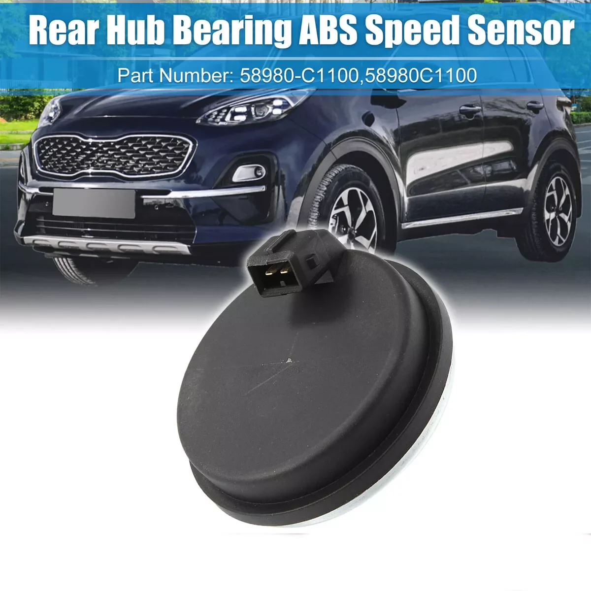 

1Pcs Rear Hub Bearing ABS Speed Sensor 58980C1100 Car Hub Wheel Bearing Speed Sensor Accessories For Hyundai Tucson 16-21