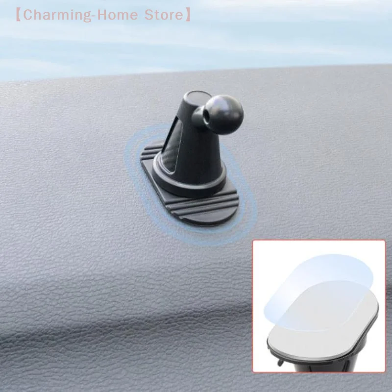 【M】Car Phone Holder Base 360 Degree Rotation Adhesive Mount Ball Head For Dashboard Curved Flat Surfaces