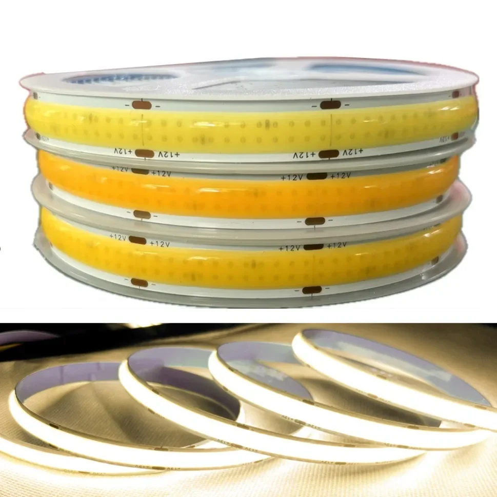 

Double Row COB LED Strip DC12V 24V Super Bright 626LEDs/m Flexible Dimmable Led Tape RA90 Led Lighting 3000K 4000K 6500K