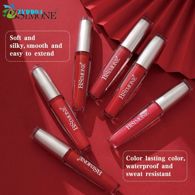 ● ملمع شفاه مطفي من بيسيمون، أحمر شفاه مقاوم للماء، مرطب، طويل الأمد، لا يلتصق بالكوب، لون عاري، هدايا لعيد الميلاد وعيد الحب