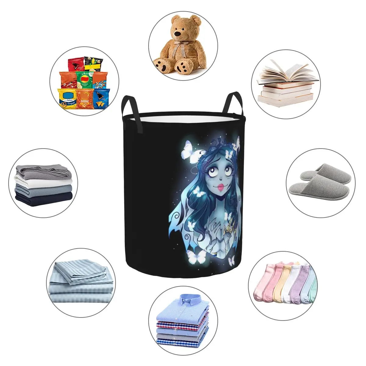 جامع الغسيل هالوين فيلم جثة العروس شبح تيم بيرتون سلة الغسيل القابلة للطي منظم منزلي سلة غسيل الطفل