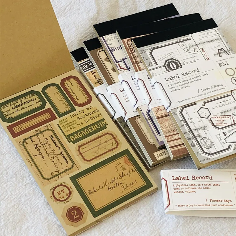 Vintage Border Labels Letter Material Stickers Junk Journaling Scrapbooking Card Making Background Decoration Paper stationery