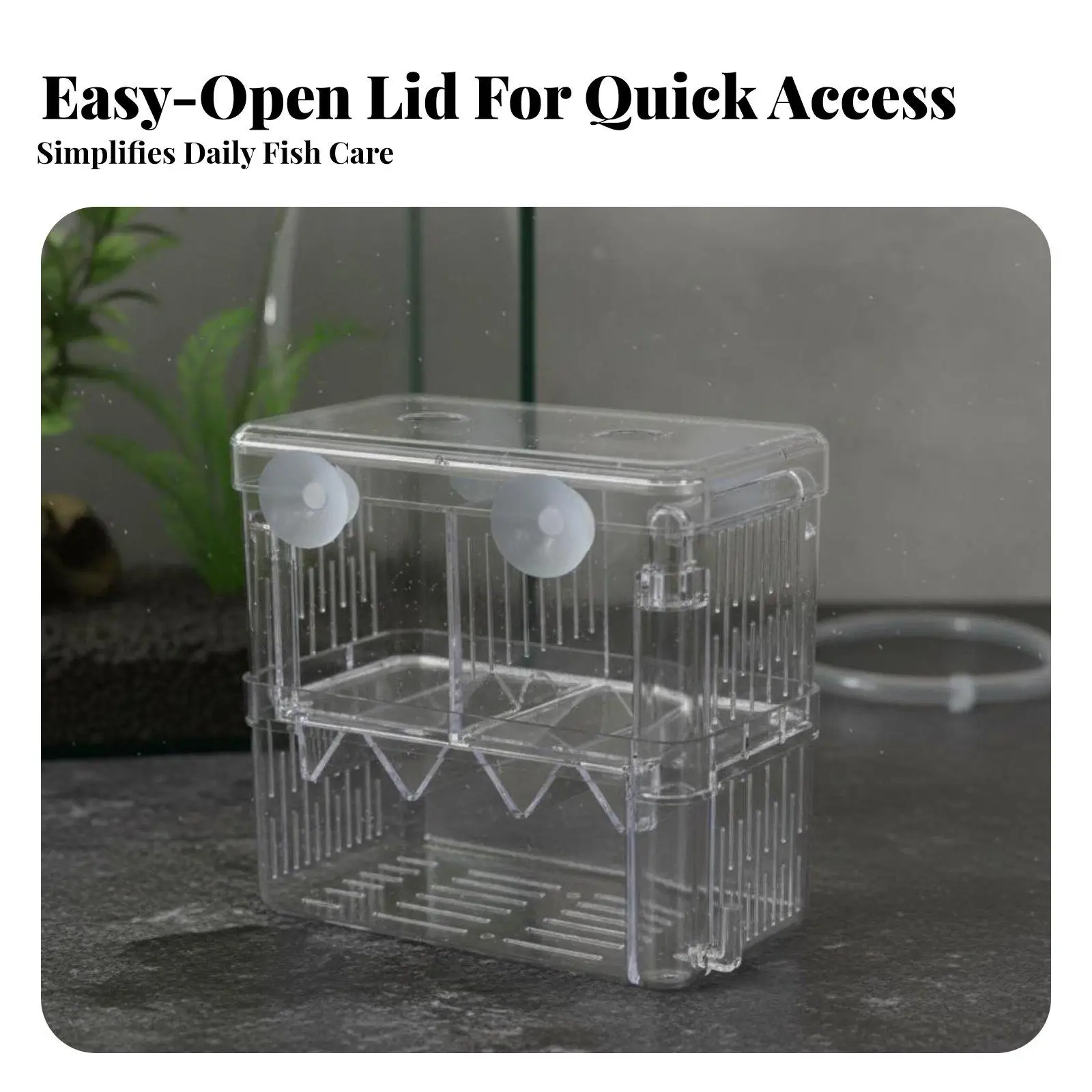 Double Layer Aquarium Breeding Tank Fry Isolation Separator Transparent Hatchery Box for Fish Tank Supplies