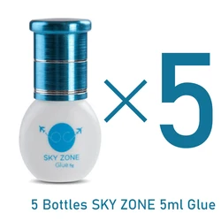 5 bottiglie Sky Zone extension ciglia colla 5g adesivo ad asciugatura rapida bassa irritazione ciglia finte Lava strumenti di trucco di bellezza corea