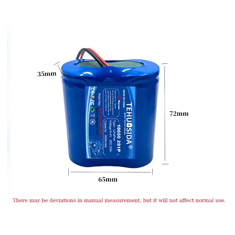 32700 2S1P 6.4V 6000mAh LiFePo4 Battery Pack, Cylindrical Power Battery Solar Energy Storage High-density Lithium Iron Phosphate
