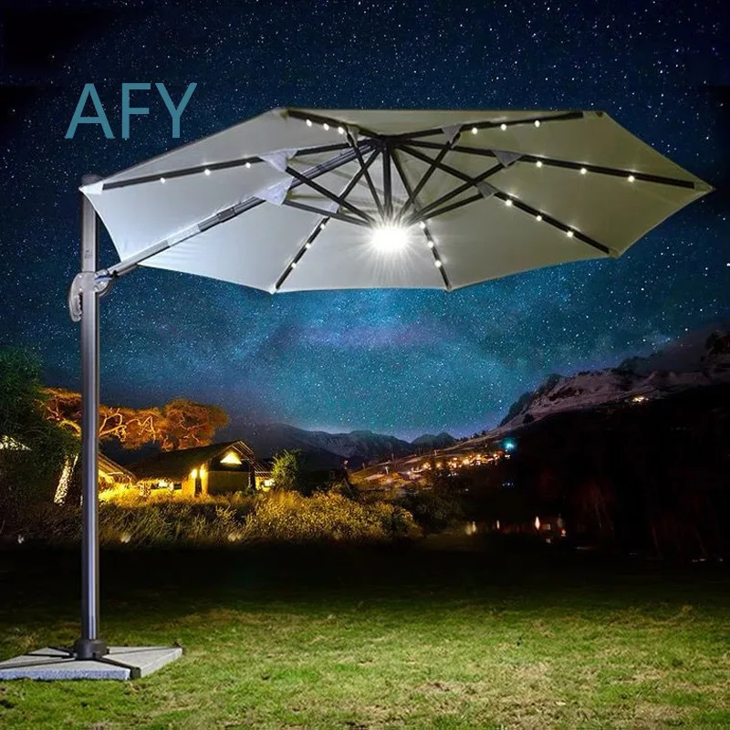 Outdoor Roman Umbrella for Patio Garden Terrace Balcony Outdoor Folding Sun Shade Umbrella 3M Beach Umbrella for Outdoor Use