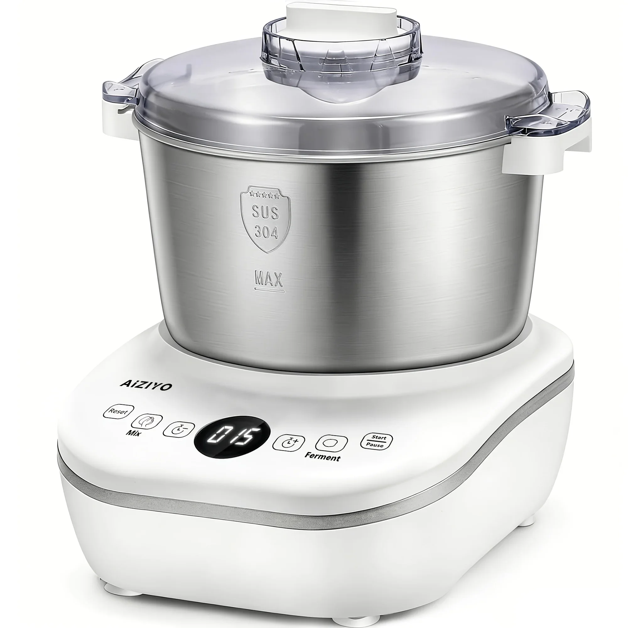 

KEEHOME 5.2 Quarts, Electric Dough Maker, 304 Stainless Steel Bowl, Portable Lightweight Electric Kitchen Mixer for Daily Use with Ferment Function for Pizza, Bread, Toast, Pasta, And Cookies.
