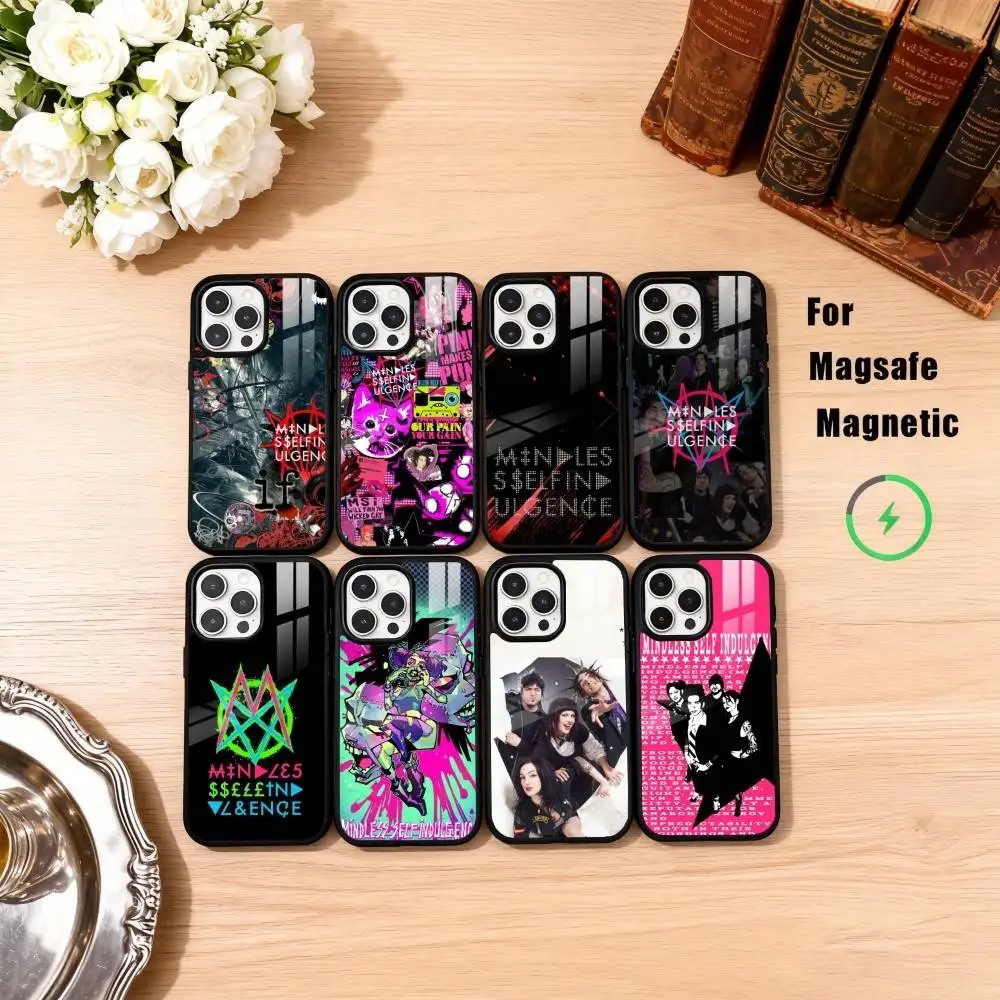 

M-Mindless Self Indulgence Phone Case For iPhone17,16,15,14,13,12,11 Plus,Pro Max Magnetic For Magsafe Wireless Charging