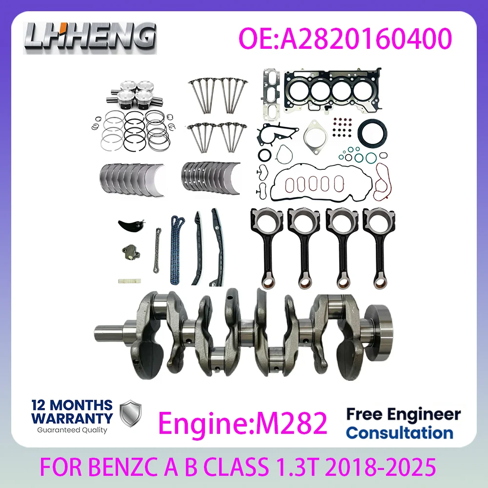 Engine Rebuilding Kits For MERCEDES-BENZ A160 A180 A200 B160 B180 B200 CLA180 CLA200 GLB200 1.3L 1.3 L T L4 GAS 2018-2025 M282