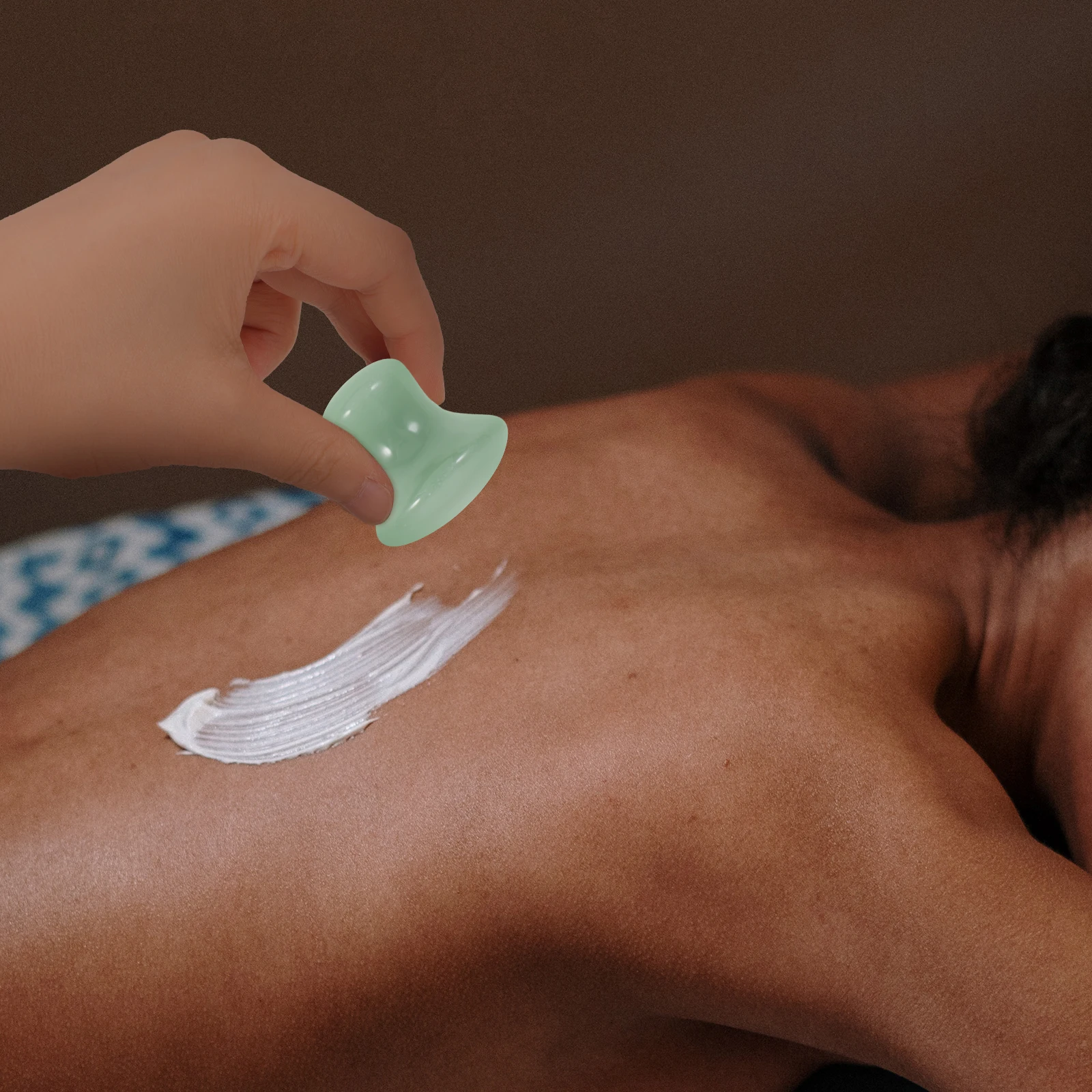 

1pc Facial Massage Mushroom Head Scraping Tool For Face Jade Stone Skincare Device Gua Sha Therapy Stone Needle