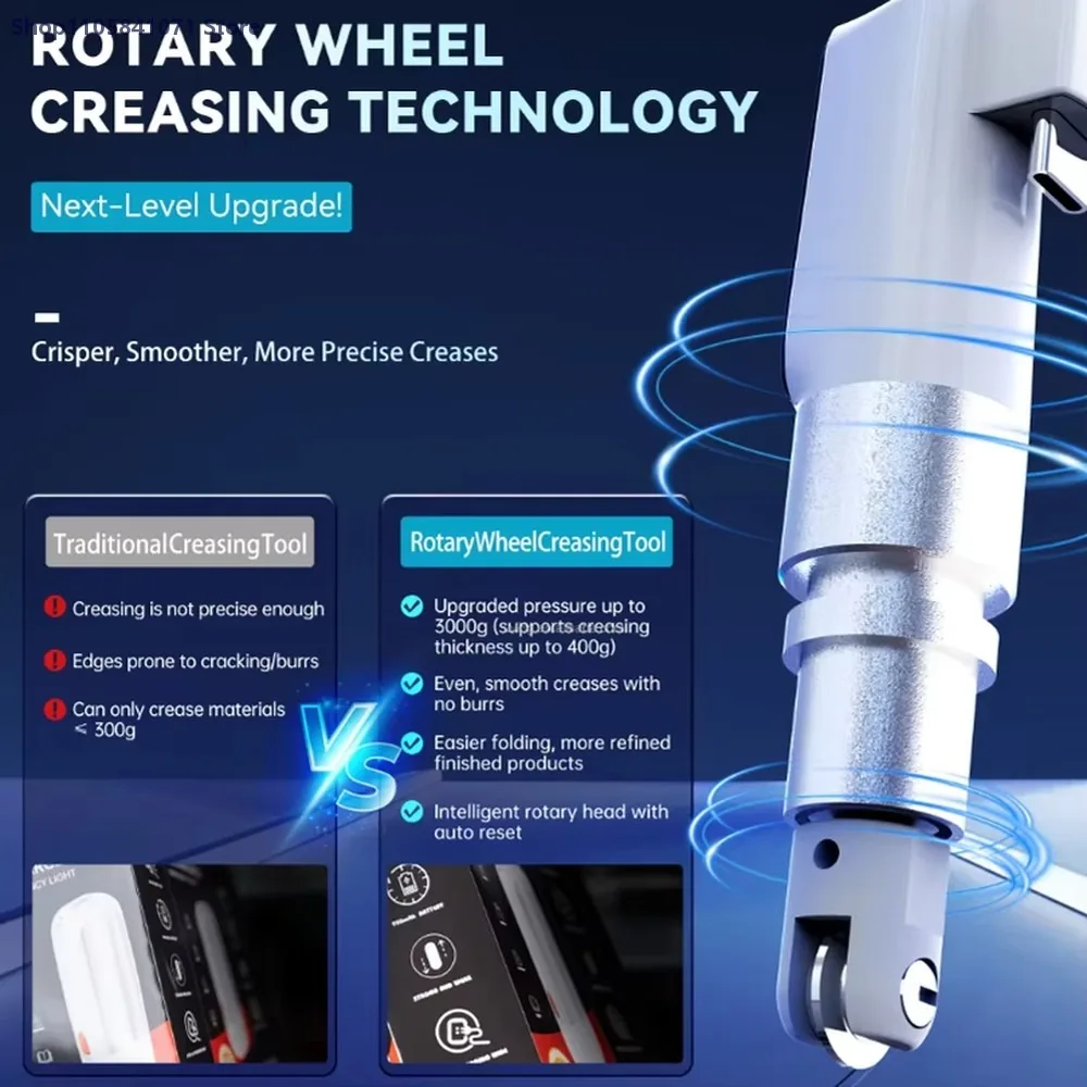 Automatic Digital Die Cutting Machine with Rotary Creasing Wheel Semi-Cut for Custom Gift Boxes and Adhesive Stickers view 3