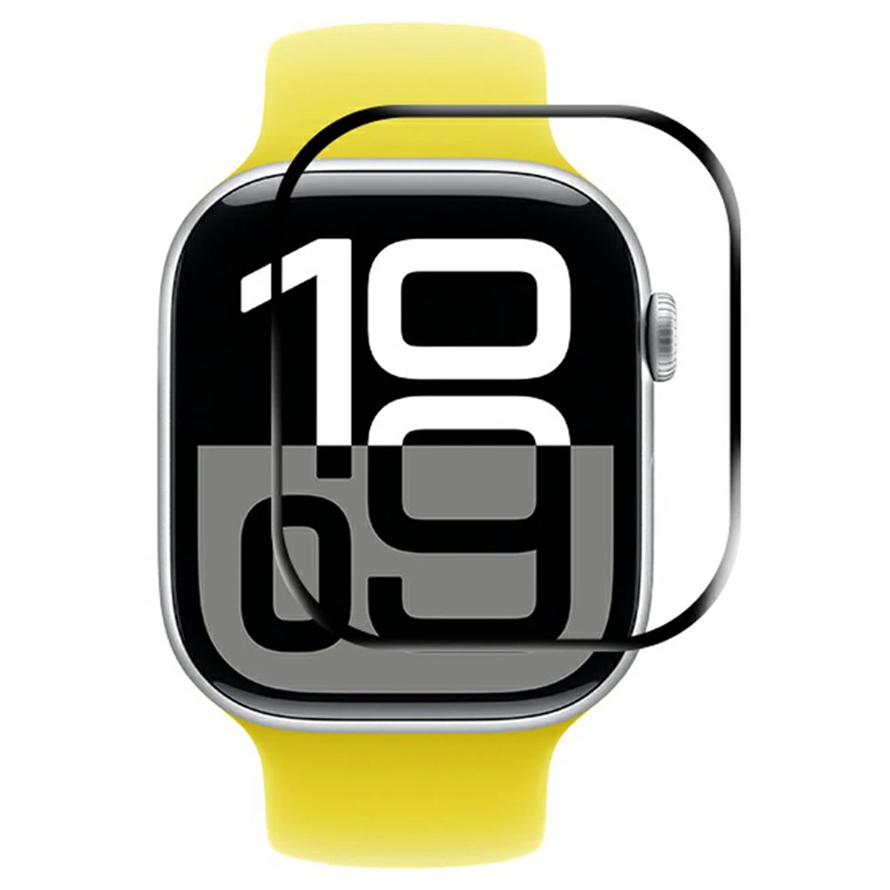 

Для Apple Watch Series 10 46 мм Защитная пленка из ПММА 3D с полным клеем для экрана часов