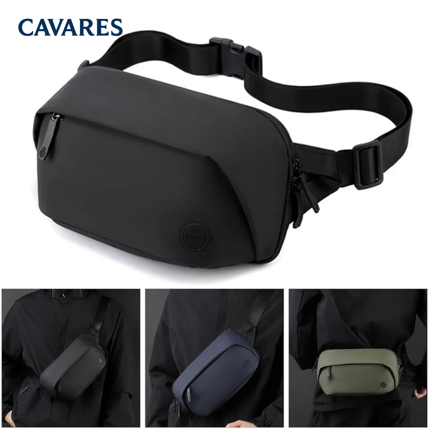 

Мужская повседневная сумка-слинг на грудь, вместительная поясная сумка, многофункциональная сумка для активного отдыха, бега, велоспорта, пеших прогулок, наплечная сумка-кроссбоди для путешествий