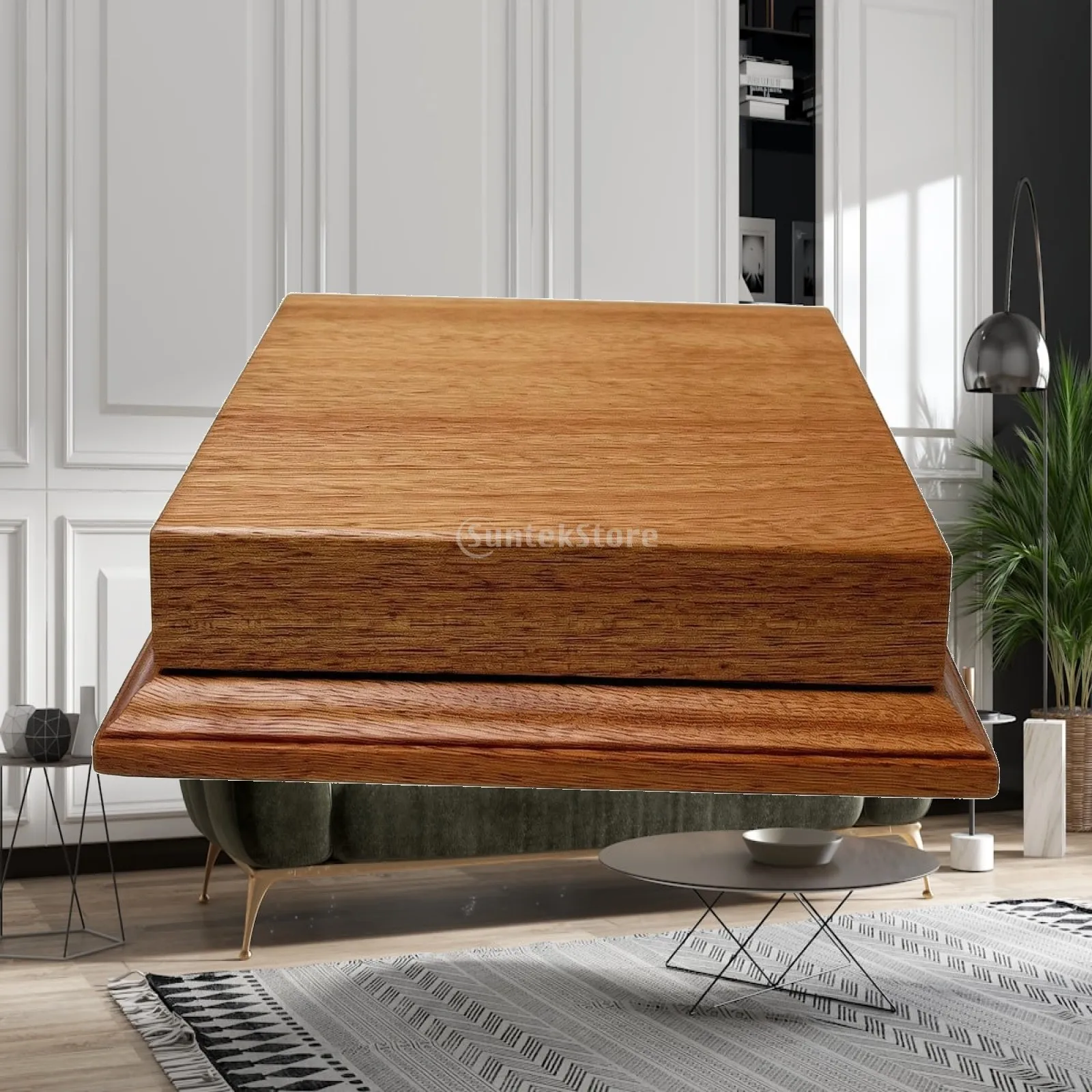 Sapele Wood Display Riser Pedestal Stand for Ornaments Plants Vases Tea Ware Home Decor