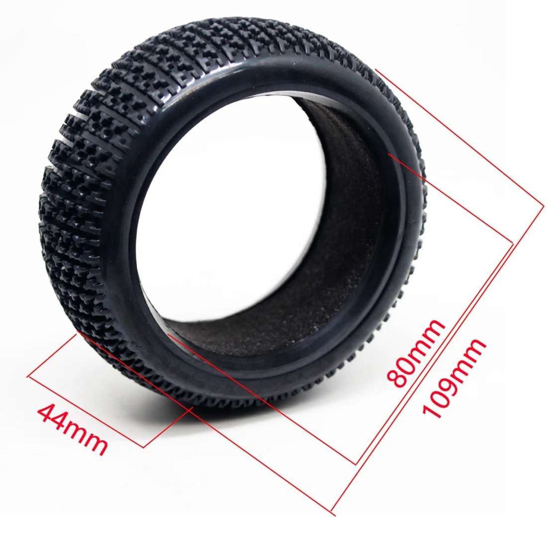 4Pcs 109mm 1/8 RC Off-Road Car Rubber Tire Tyre for Redcat MP9 Hobao Upgrade Parts