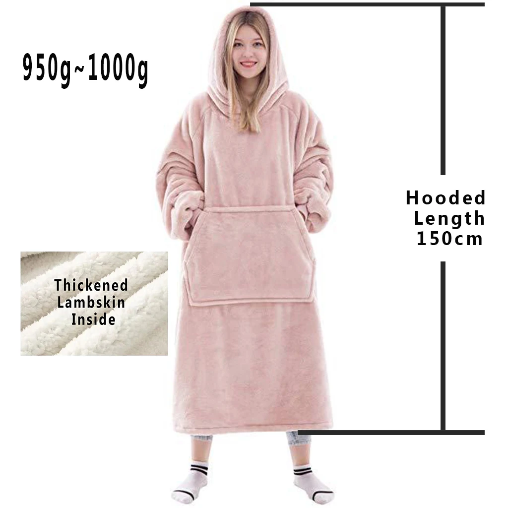 Casual Oversize Long Hoodie New in Pullover Basic Matching Homewear Solid Winter Fleece Warm Women Long Sleeve Top Casual Pajama