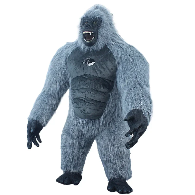 

260cm Inflatable King Kong Costume Mascot for Adult Halloween Furry Animal Carnival Walking Dress Suit Fursuit Gorilla