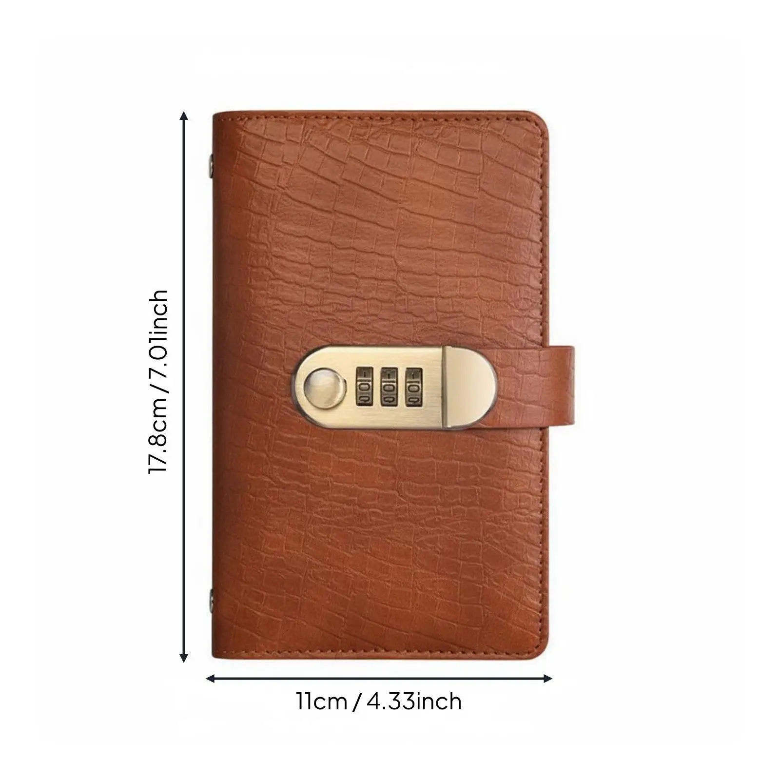 4xFunds Savings Binder with Lock Large Capacity Combination Lock Organizer Leather Cover Budgeting Binder with Sleeves Dark