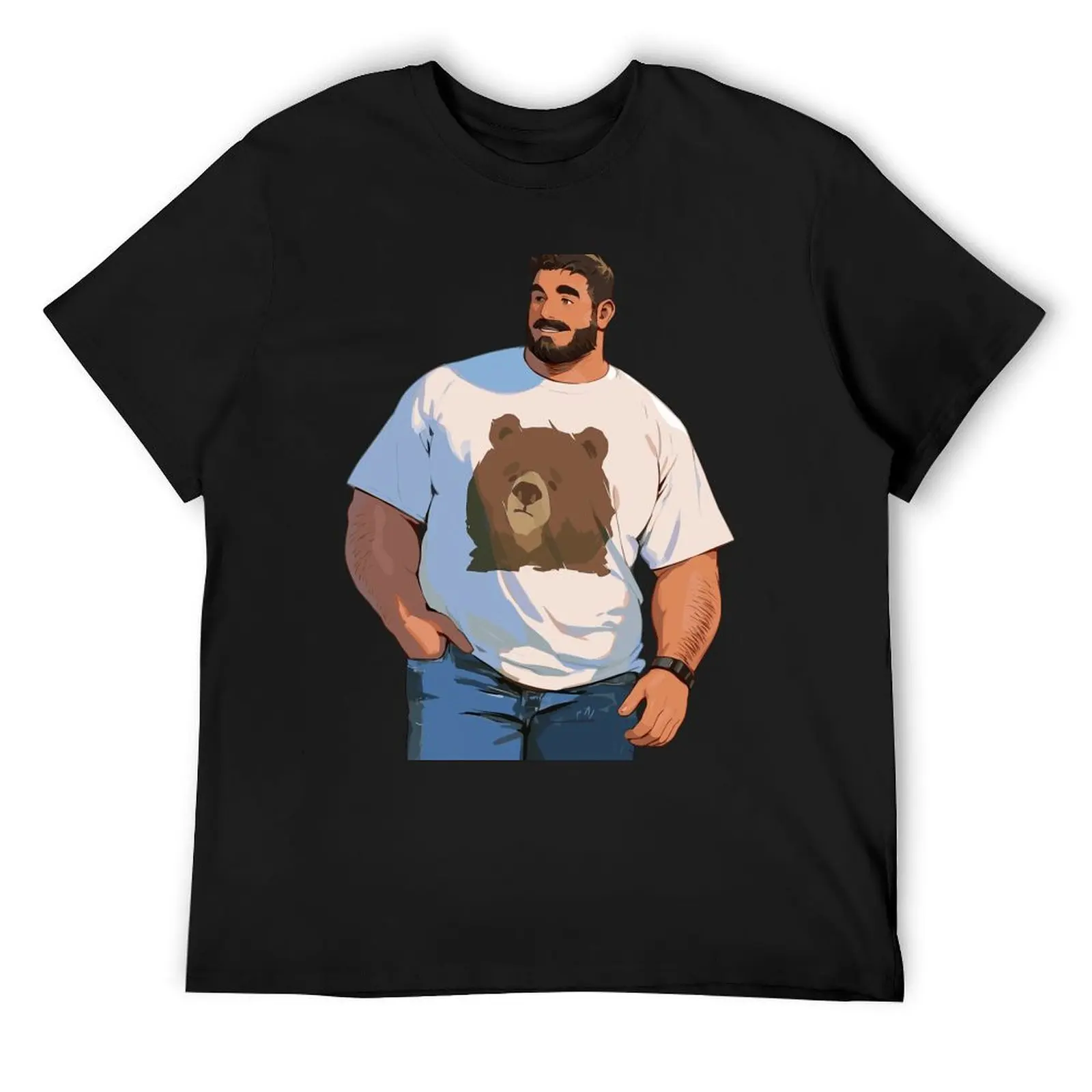 

Bear wearing a bear tshirt T-Shirt customs design your own custom t-shirts T-shirts oversize anime clothes Short sleeve tee men