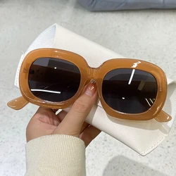 KAMMPT Women Sunglasses 2022 Trendy Vintage Round Female Shades Eyewear Fashion Popular Ins Simple Retro Sun Glasses for Lady
