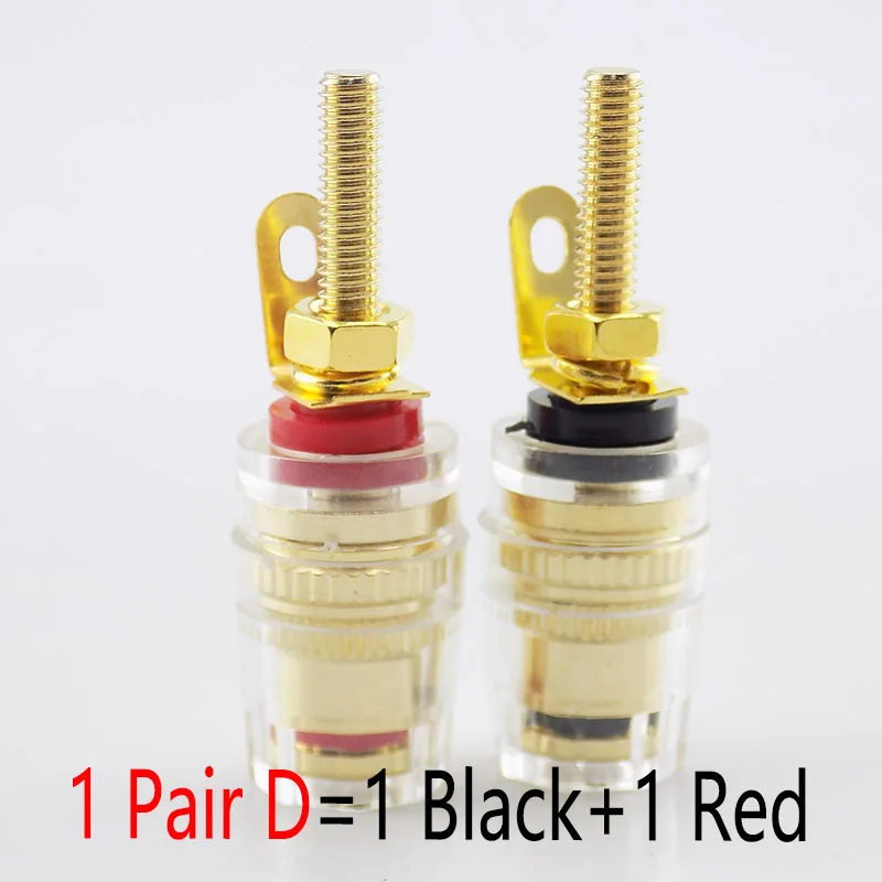 4mm Banana Socket Connector Nickel Plated Thread  Binding Post Nut Banana Plug Jack Audio Socket Medium Amplifier Speaker