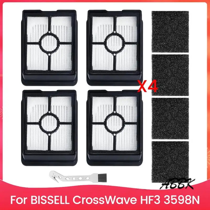 

ABBK-Replacement HEPA Filters For BISSELL Crosswave HF3 3598N Wireless Wet Dry Vacuum Cleaner Accessories