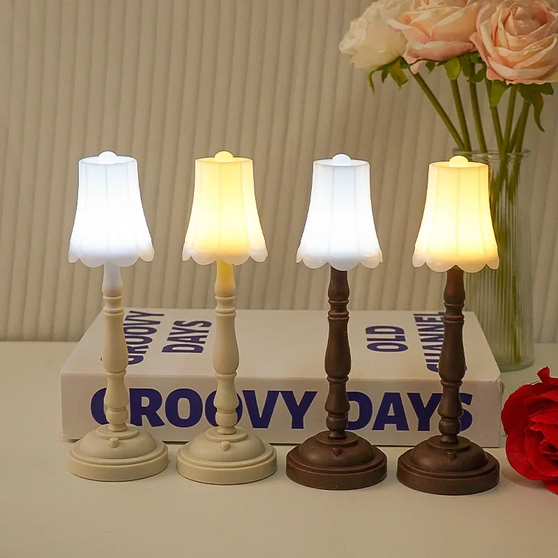 

Mini Retro Night Light Led Electronic Candle Light Small Table Lamp