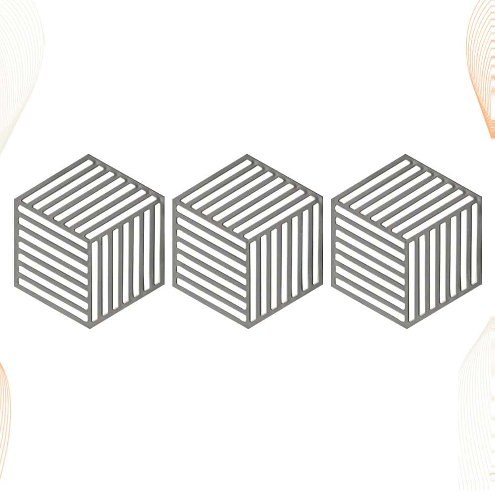 

3pcs Hollow-Out Hexagon Heat-Insulation Anti-Slip Placemat Bowl Cup Plate Mat Table Protection Decoration Kitchen Bar Mat