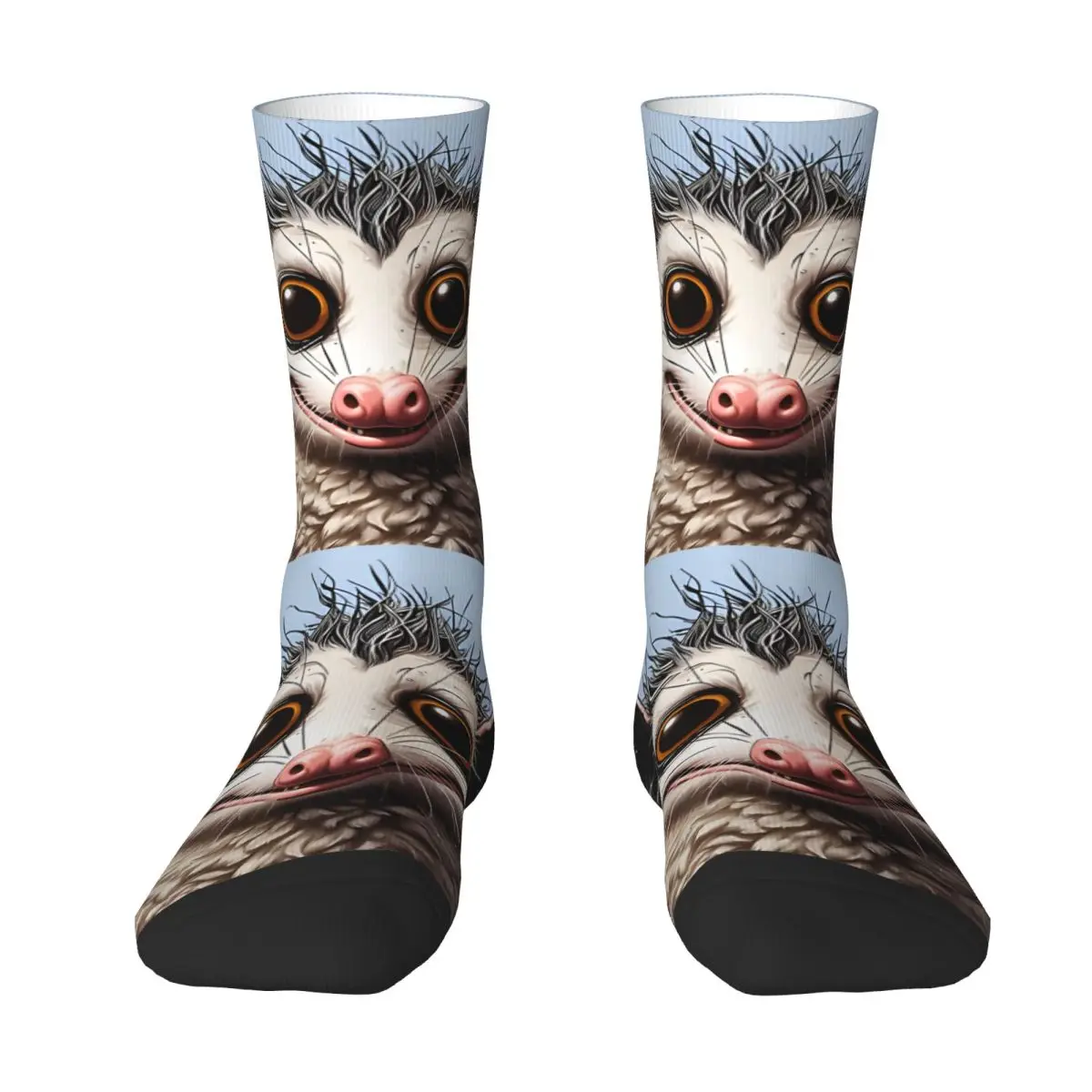 Vintage Peek Opossum Men's Socks Unisex Harajuku Pattern Printed Crazy Crew Sock Gift