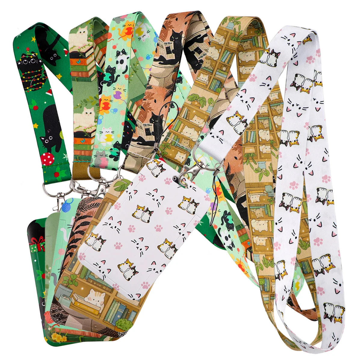 Cat Series Lanyards für Schlüssel, Umhängeband, Ausweis, Handy-Gurte, Ausweishalter, DIY, Hängeseil, Schlüsselanhänger, Zubehör, Weihnachtsgeschenke