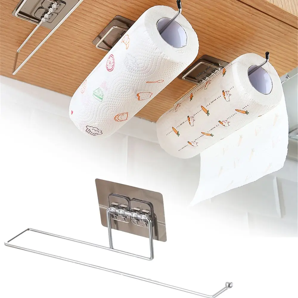 Toilet Paper Holder Tissue Holder Wall Mounted Roll Paper Holder Hanging Stand Bathroom Towel Holder Bath Ball Hanger