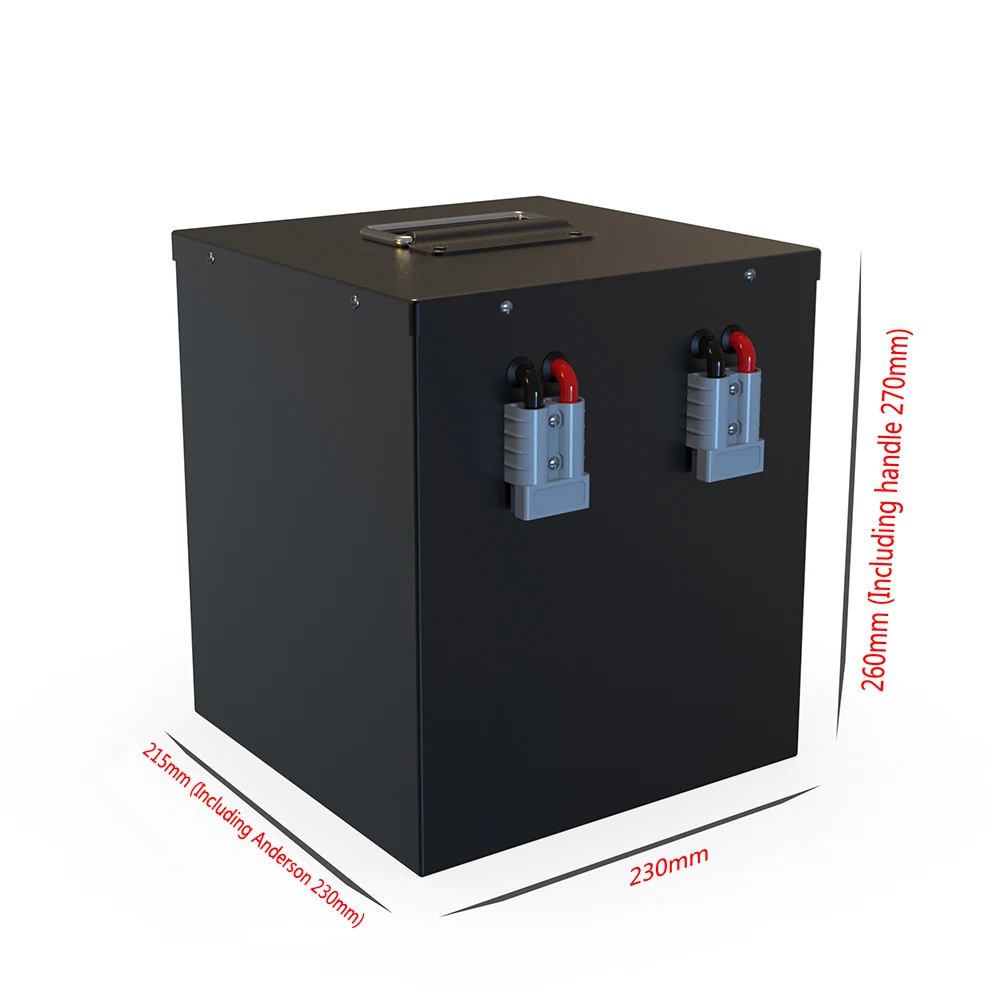 2.5KW pedicab battery with metal case rechargeable 48V 51.2V 50Ah LiFePO4 battery