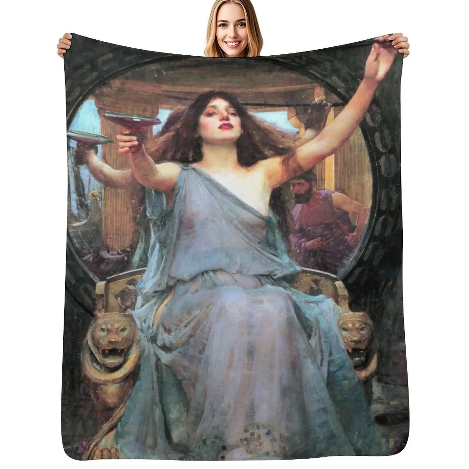 Цепочка на чашку Odysseus - Джон Уильям Вотерхаус, пледы, диваны, декоративные кровати, детские одеяла