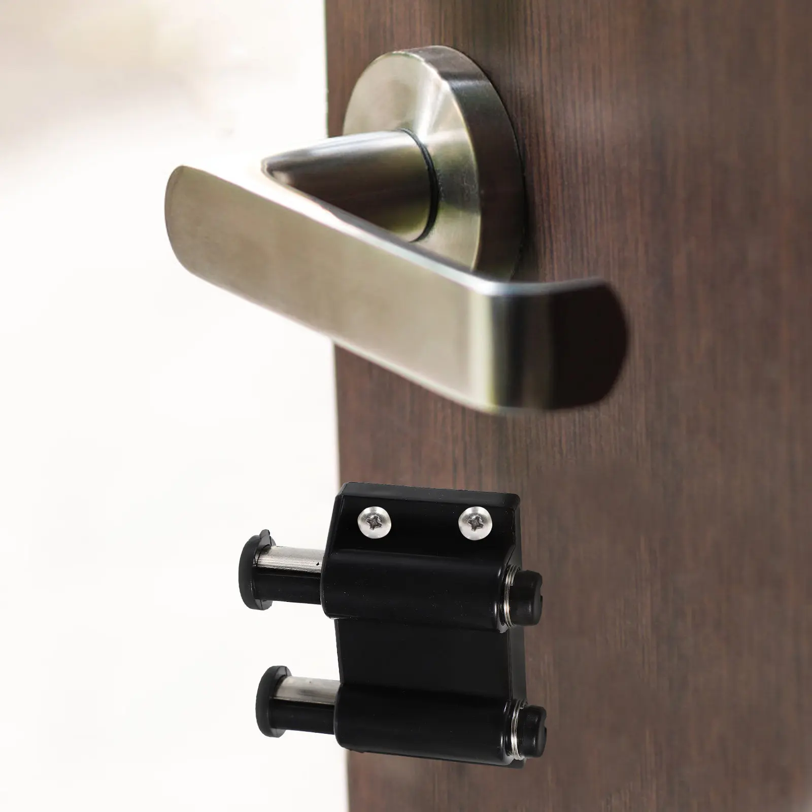 2Pcs Strong Magnetic Cabinet Door Buckles ABS Self Recovery Suction Magnet Black for Home School Office Garage Closet Doors
