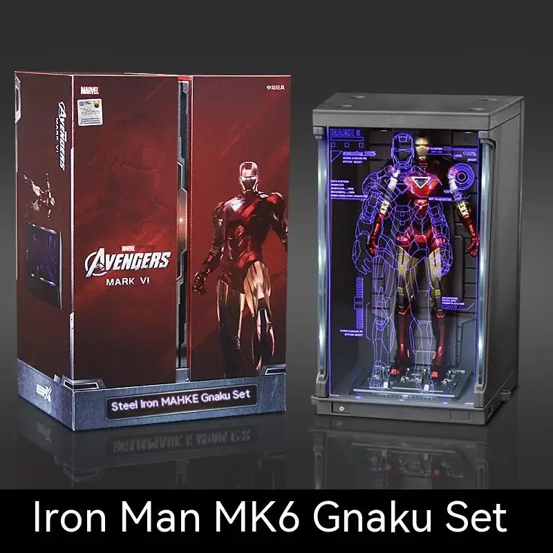 Marvel Iron Man Mk1-7 Mark Hall Of Armor Set Of 1-7 Action Figure Avengers Tony Stark Legends Original Zd Model Gifts Toys