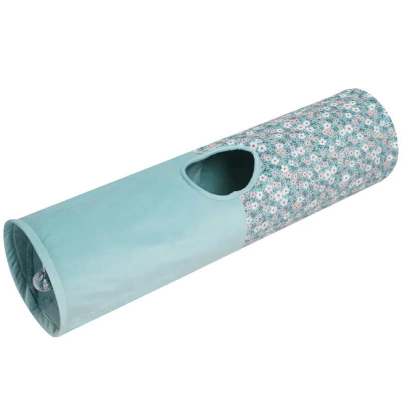 Retractable Single Layer Cat Channel, Foldable Flannel Tunnel Multi Pet Kitten Drilling Interactive Toy