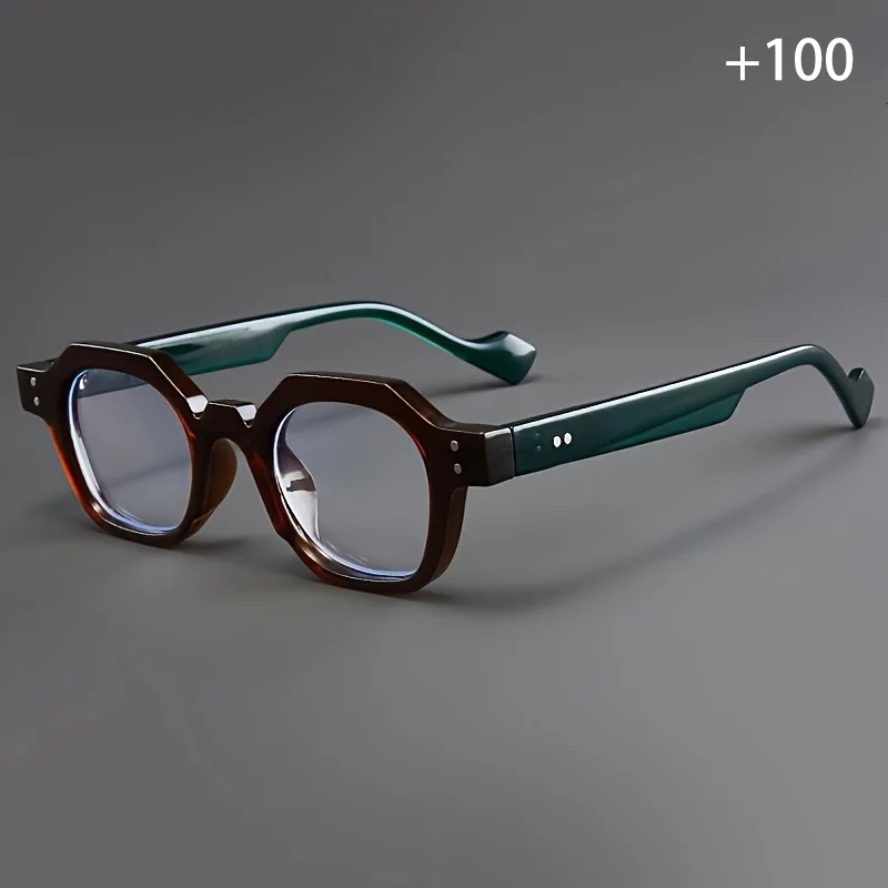 نظارات ثنائية البؤرة متعددة الأضلاع على الطراز القديم، إطار PC، عدسات عالية الوضوح، نظارات ثنائية البؤرة للجنسين #2