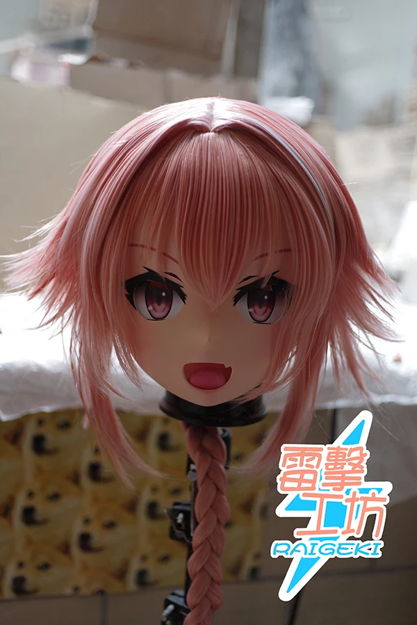 (RG9157)Customize Full Head Female/Girl Resin Japanese Animegao Cartoon Character Crossdress Cosplay Kigurumi Doll Mask
