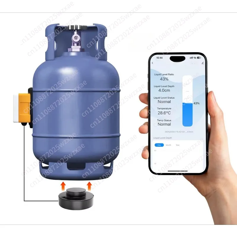 Gas cylinder liquid level sensor, magnetic attraction installation, smart detector, propane butane water tank