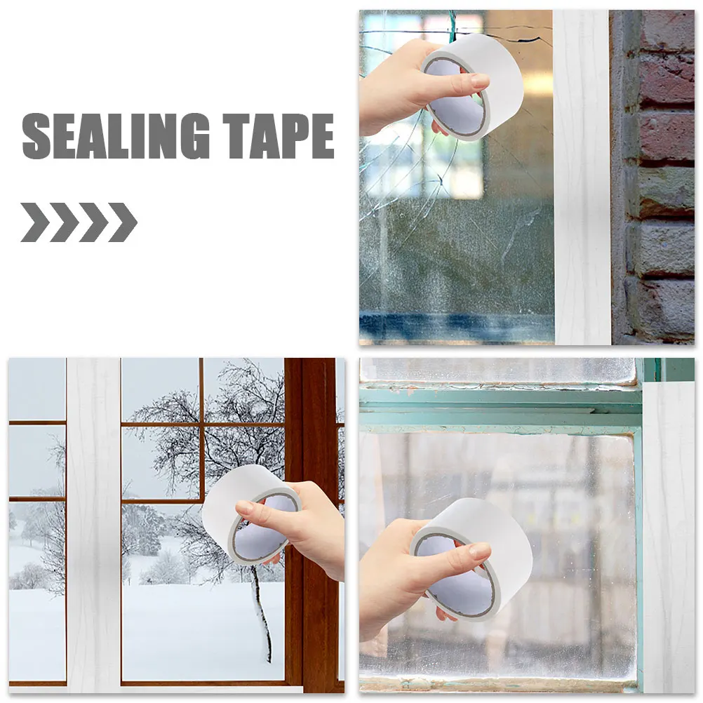 

5 Rolls 10 Meters Windproof Sealant Tape Heavy Duty Weather Resistant Household Window Sealing Tapes For Door Gaps Glass Edges