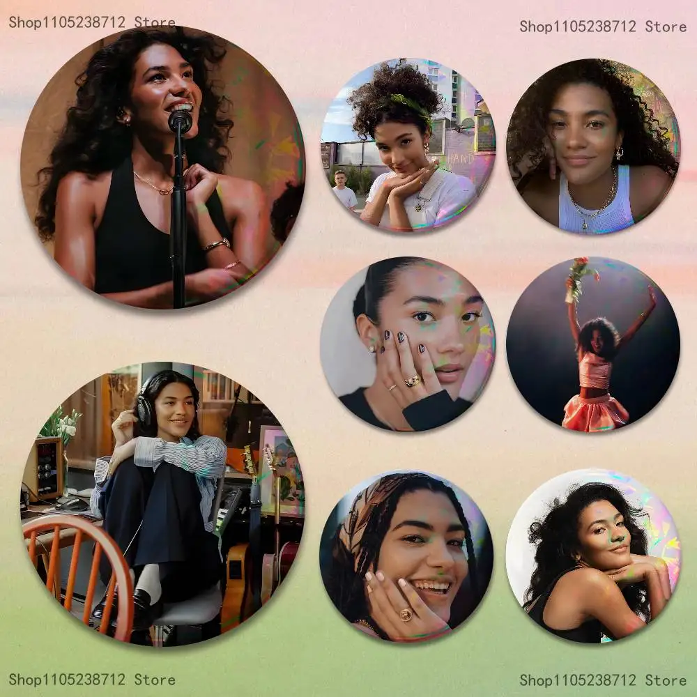 

Singer O-Olivia D-DeanS Button Pin Bright Printed Icon Gift For Friends Badge Collar Brooch Lapel Pin Metal