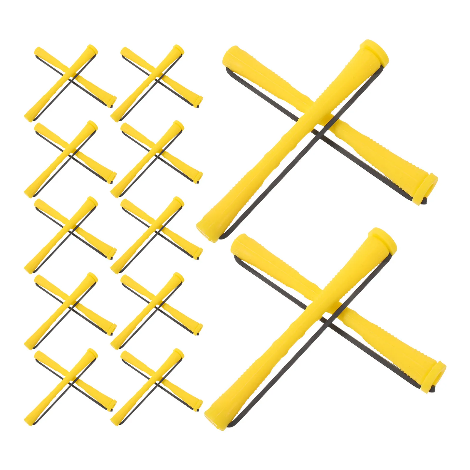 40Pcs Hair Root Volume Rollers Yellow Plastic Curlers for Easy Root Lift No Heat Hair Styling Tools No Heat Curlers